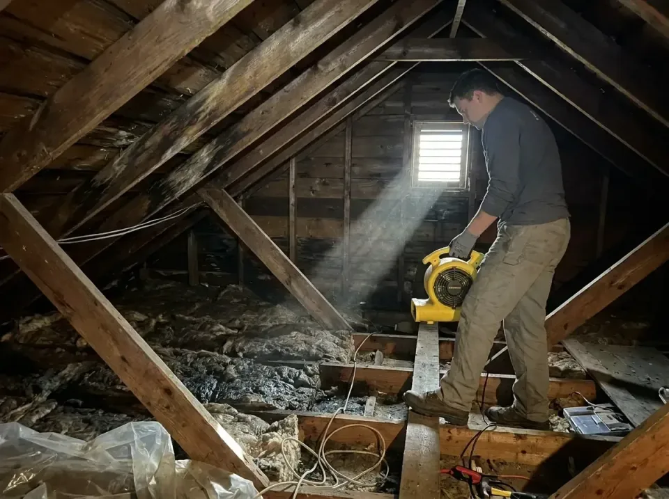 attic-water-damage-drying-proc-007 — frequently asked questions, Emergency Water Extraction & 24/7 Flood Response in Bainbri…
